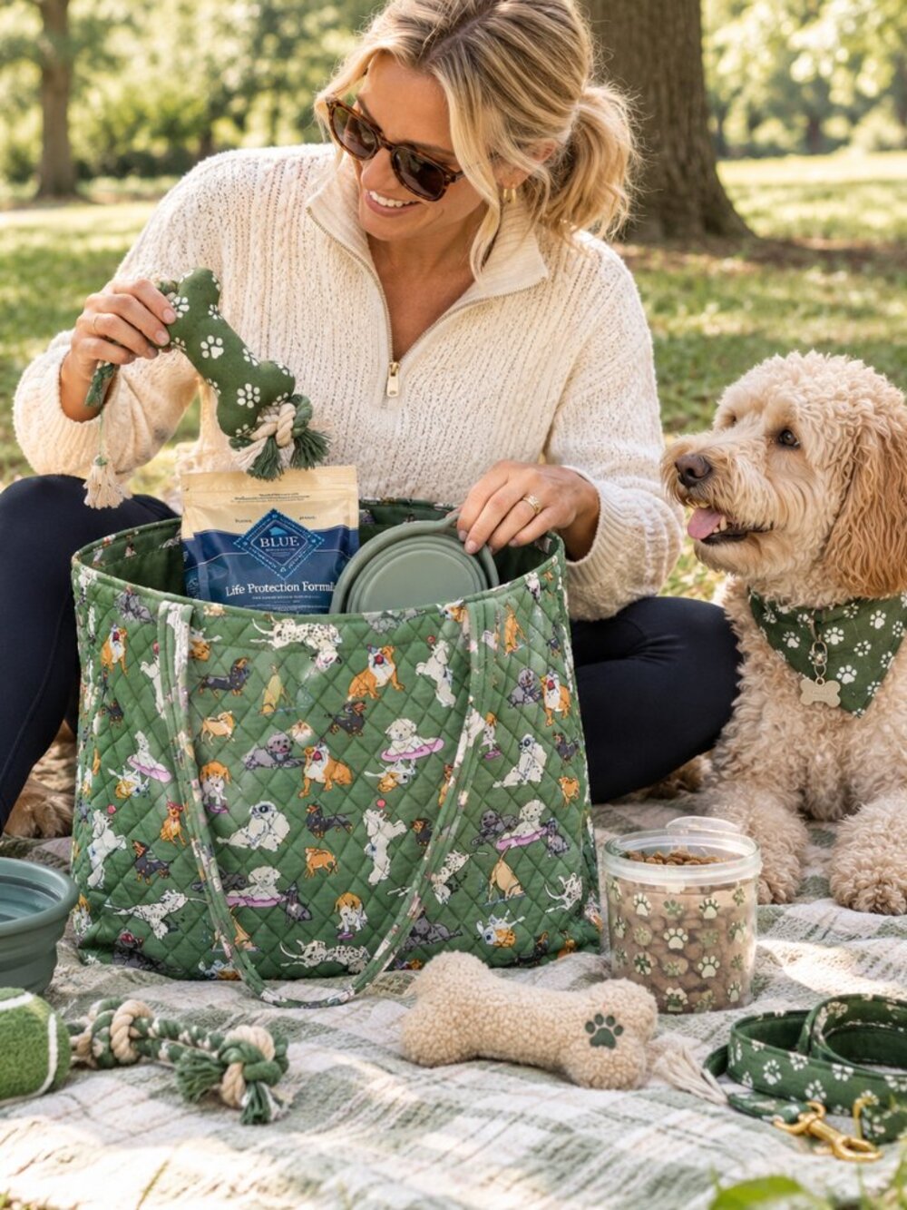 NWT - Vera Bradley Grand Tote - Dog Park - Picture 11 of 11